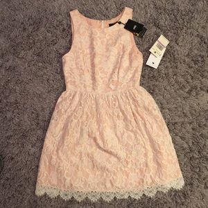 Lord and Taylor New ABS Pink Lace Dress